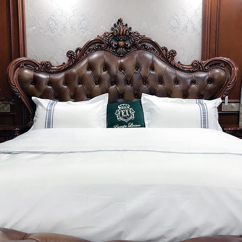Чистая хлопчатобумажная пряжа T400, окрашенная ткацкая декоративная лента, постельное белье для отелей