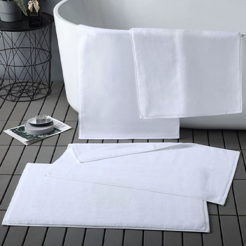 Хрустящий белый толстый хлопковый махровый коврик для ванной комнаты