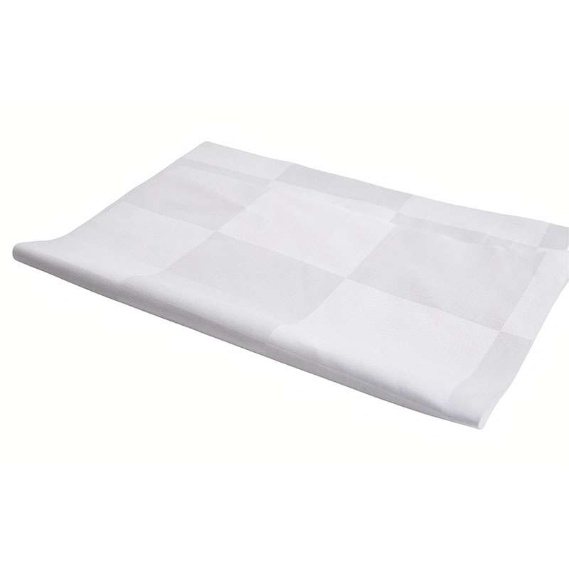 Жаккардовая хлопчатобумажная ткань квадратами 9 см для гостиничного постельного белья.